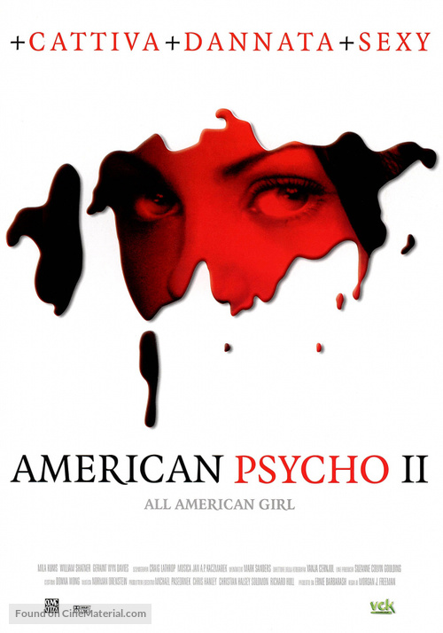 American Psycho II: All American Girl - Italian Movie Poster