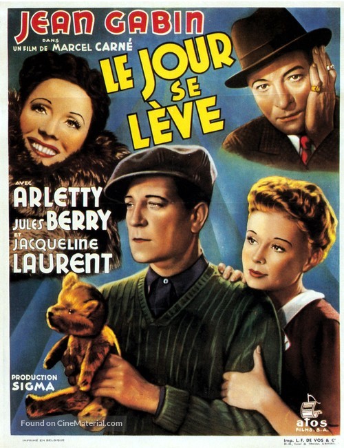 Le jour se l&egrave;ve - Belgian Movie Poster