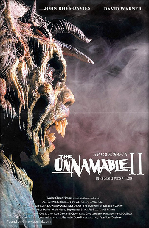 The Unnamable II: The Statement of Randolph Carter - Movie Poster