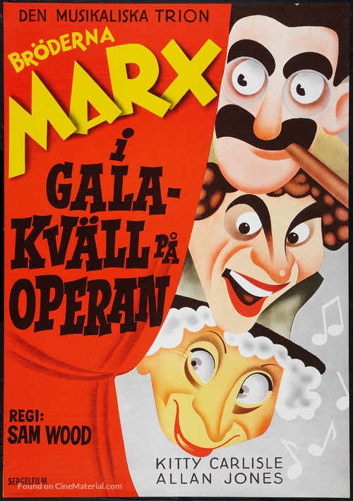 A Night at the Opera - Swedish Movie Poster