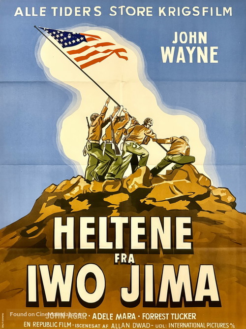 Sands of Iwo Jima - Danish Movie Poster