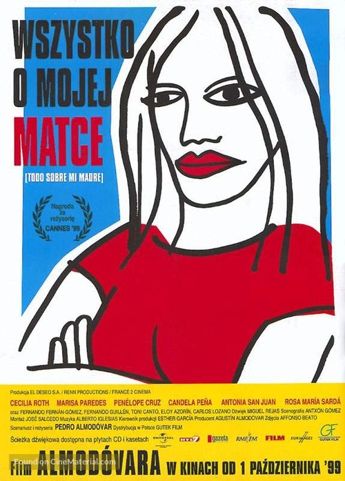 Todo sobre mi madre - Polish Movie Poster