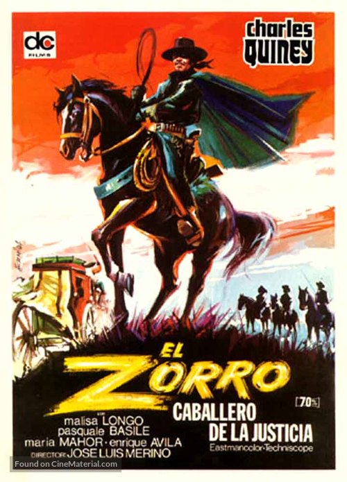 Zorro il cavaliere della vendetta - Spanish Movie Poster