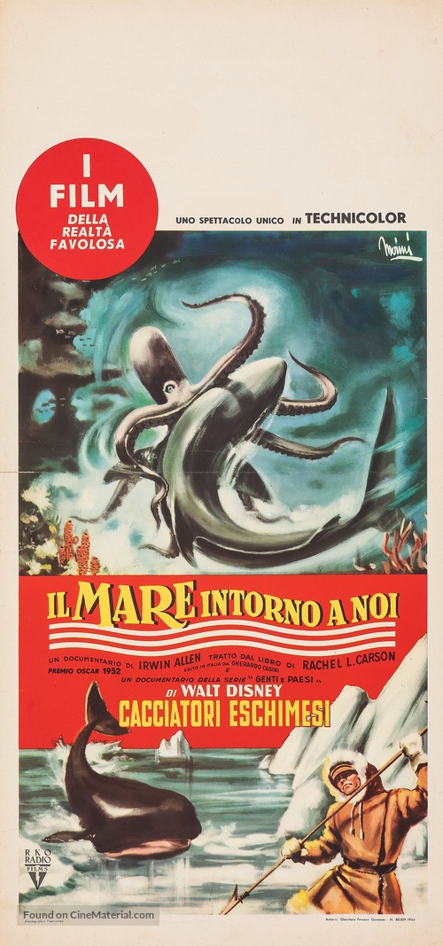 The Sea Around Us - Italian Movie Poster