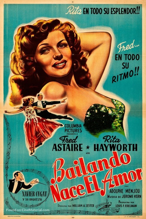 You Were Never Lovelier - Argentinian Movie Poster