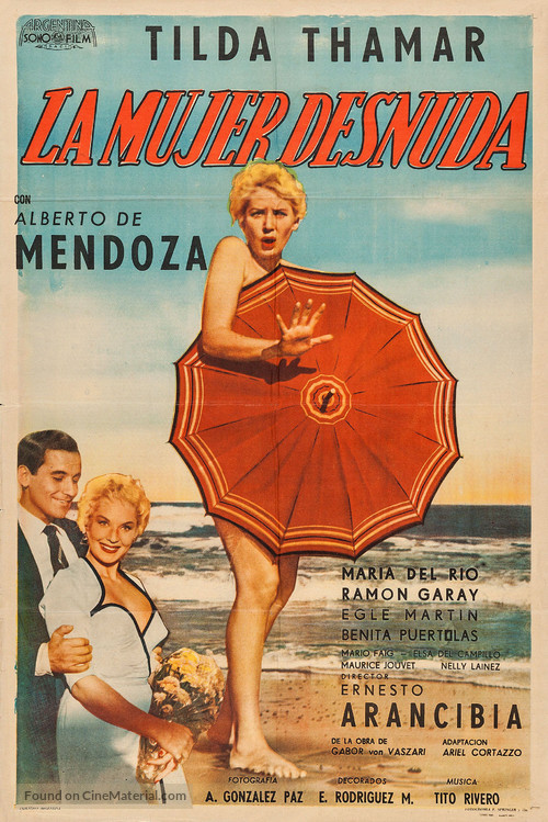 La mujer desnuda - Argentinian Movie Poster