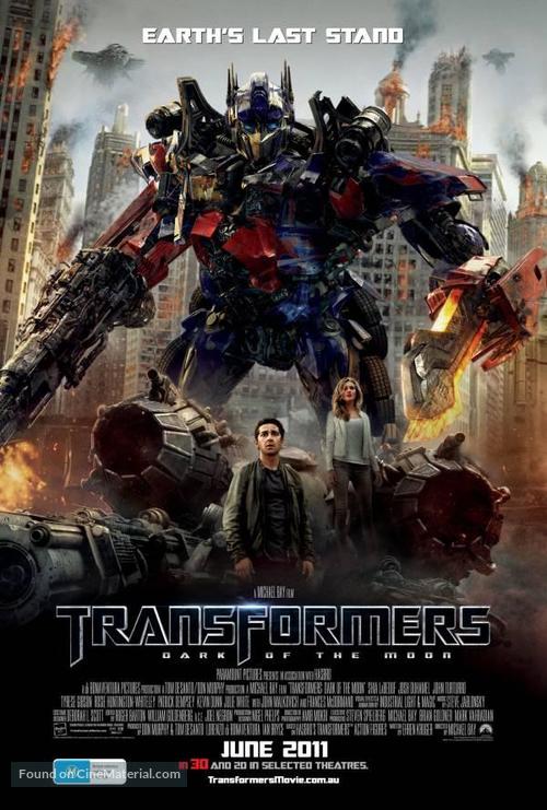 Transformers: Dark of the Moon - Australian Movie Poster