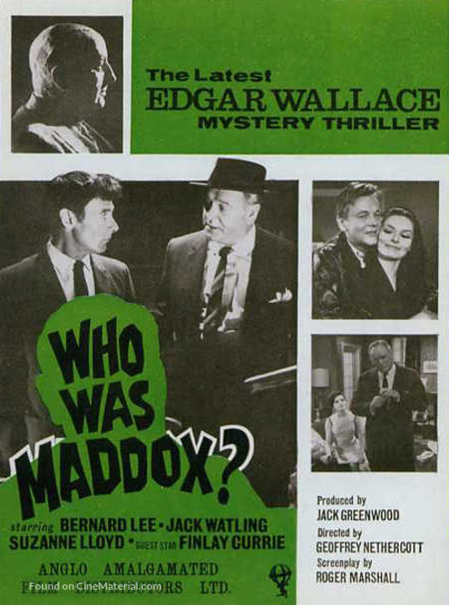 Who Was Maddox? - British Movie Poster