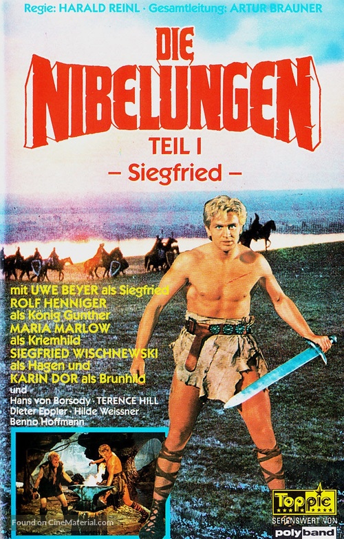 Die Nibelungen, Teil 1: Siegfried - German VHS movie cover