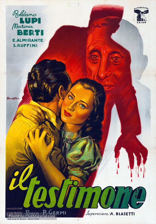 Il testimone - Italian Movie Poster