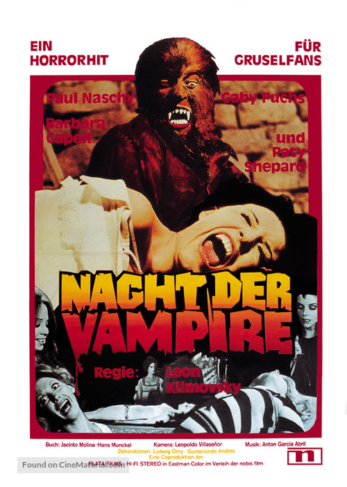 La noche de Walpurgis - German Movie Poster
