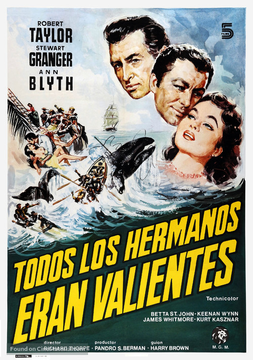 All the Brothers Were Valiant - Spanish Movie Poster