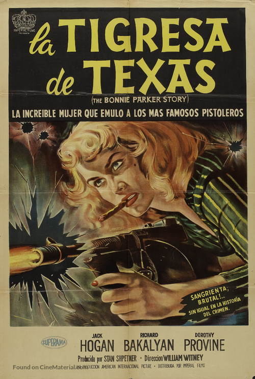 The Bonnie Parker Story - Argentinian Movie Poster