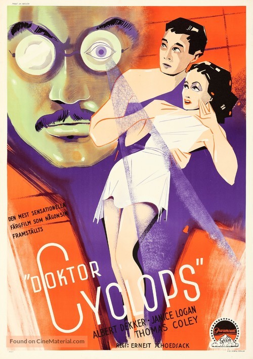 Dr. Cyclops - Swedish Movie Poster