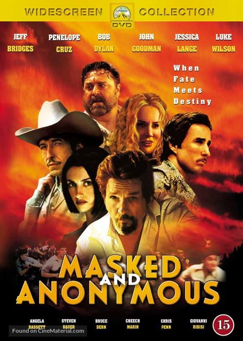 Masked And Anonymous - Danish DVD movie cover
