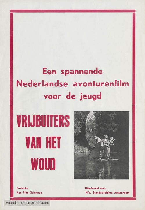 Vrijbuiters van het woud - Dutch Movie Poster