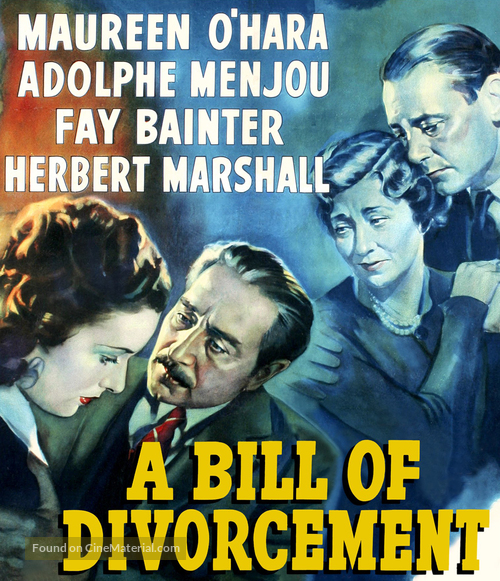 A Bill of Divorcement - Blu-Ray movie cover
