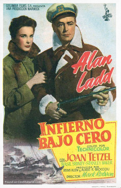Hell Below Zero - Spanish Movie Poster