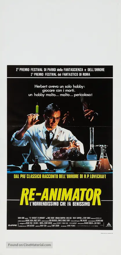 Re-Animator - Italian Movie Poster