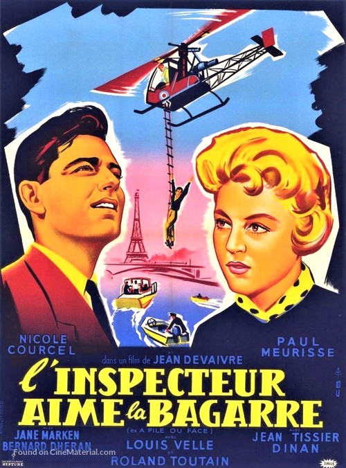 L&#039;inspecteur aime la bagarre - French Movie Poster