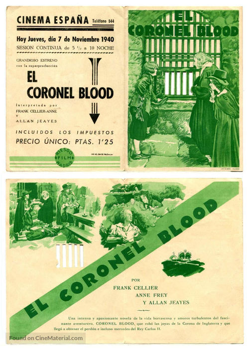 Colonel Blood - Spanish poster