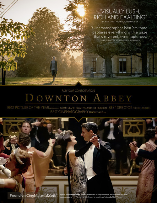 Downton Abbey - British For your consideration movie poster