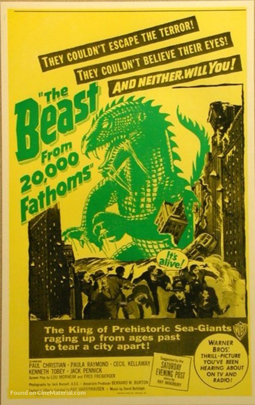 The Beast from 20,000 Fathoms - Movie Poster