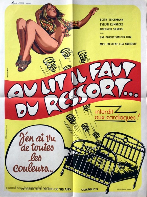 Das s&uuml;ndige Bett - French Movie Poster