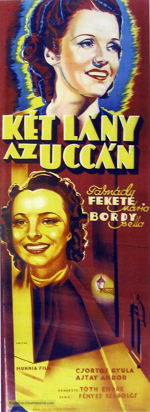 K&eacute;t l&aacute;ny az utc&aacute;n - Hungarian Movie Poster