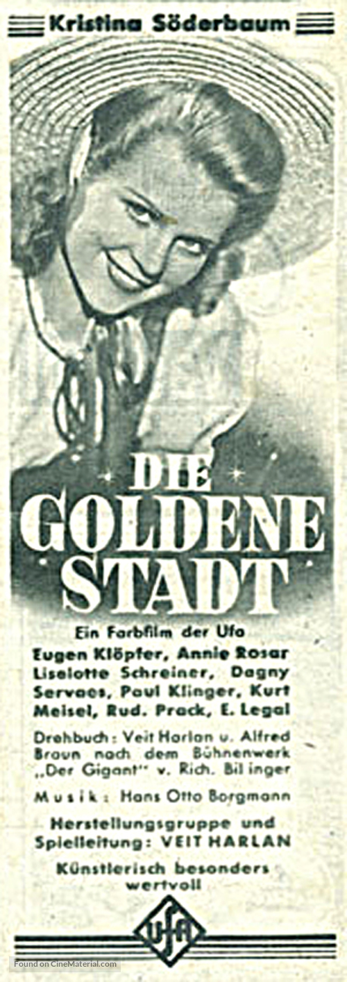 Goldene Stadt, Die - German poster