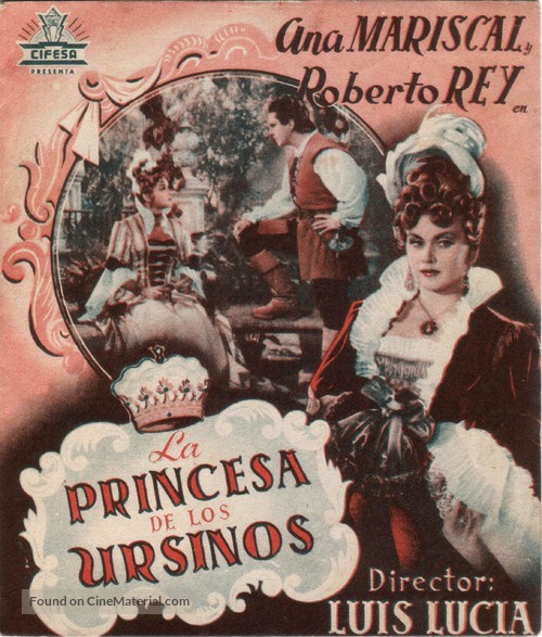Princesa de los ursinos, La - Spanish Movie Poster