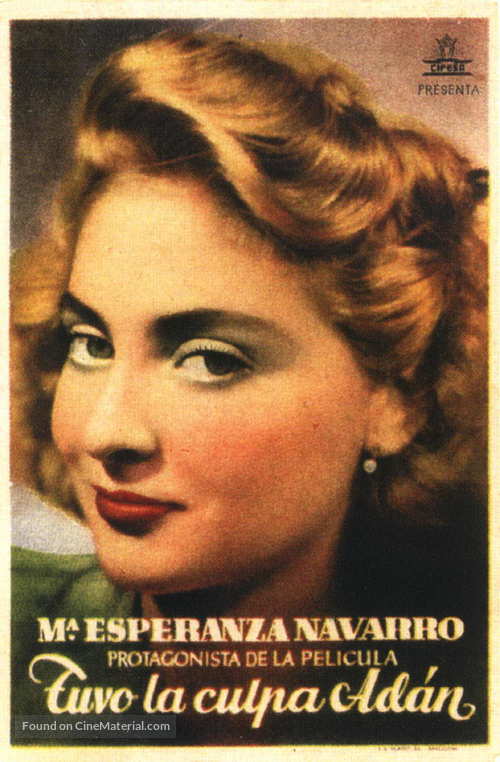 Tuvo la culpa Ad&aacute;n - Spanish Movie Poster