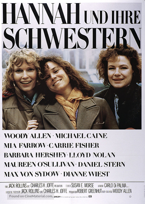 Hannah and Her Sisters - German Movie Poster