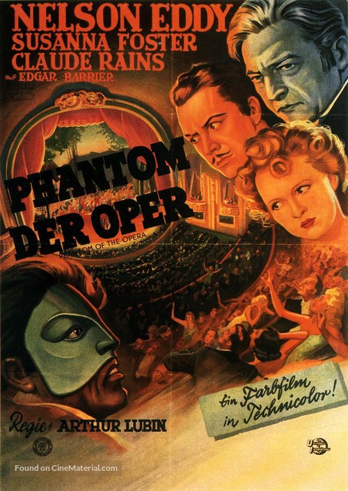Phantom of the Opera - German Movie Poster