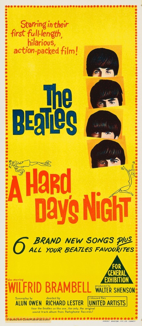 A Hard Day&#039;s Night - Australian Movie Poster