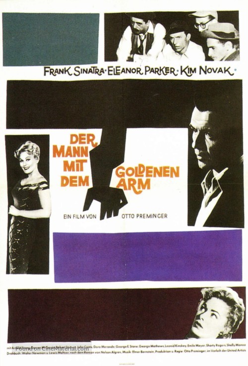 The Man with the Golden Arm - German Movie Poster