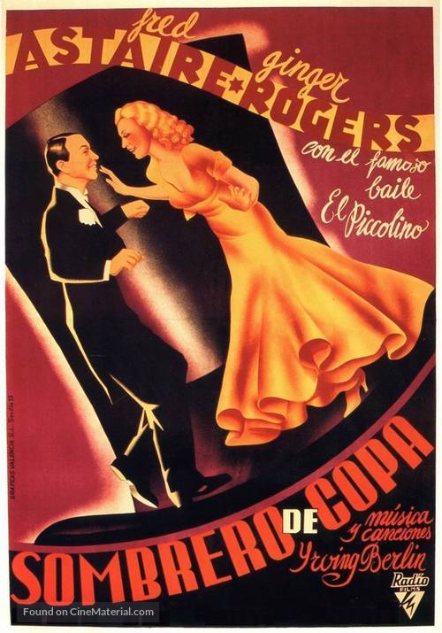 Top Hat - Spanish Movie Poster