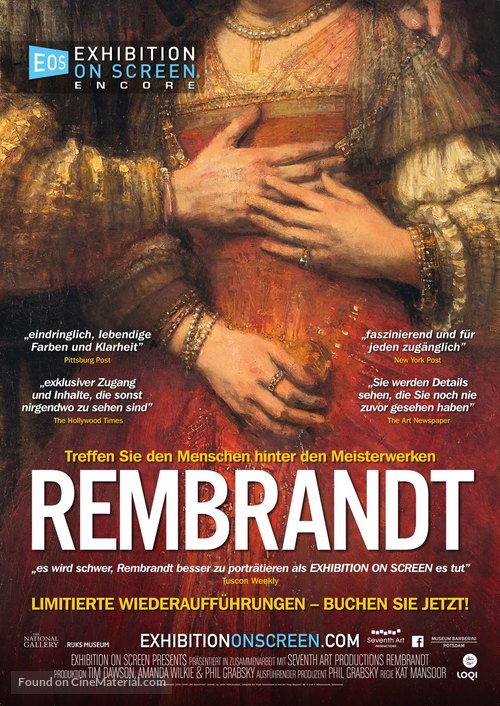 Exhibition on Screen: Rembrandt - German Movie Poster