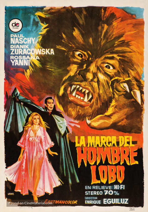La marca del Hombre-lobo - Spanish Movie Poster