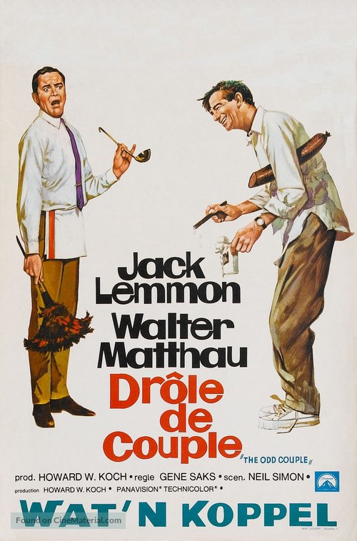 The Odd Couple - Belgian Movie Poster