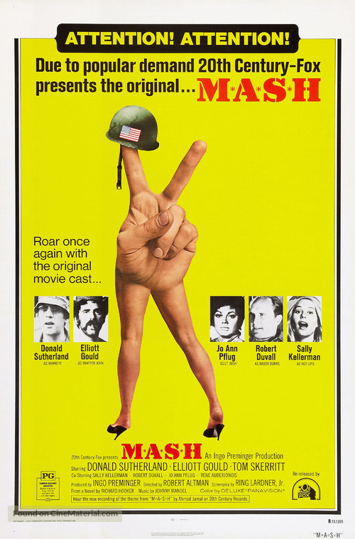 MASH - Re-release movie poster