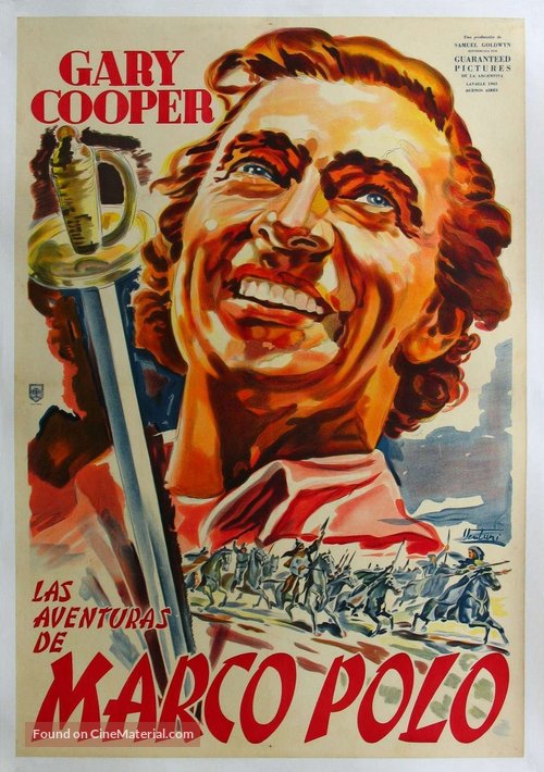 The Adventures of Marco Polo - Argentinian Movie Poster