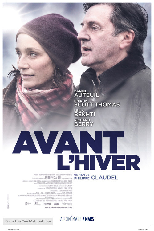 Avant l&#039;hiver - Canadian Movie Poster
