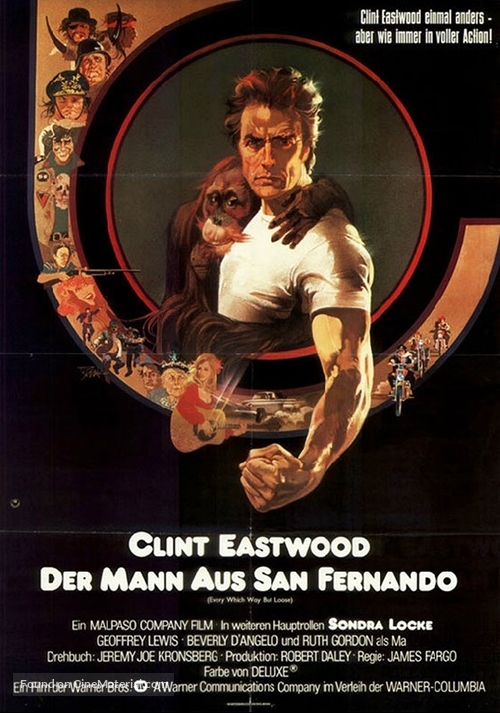 Every Which Way But Loose - German Movie Poster