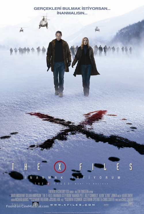 The X Files: I Want to Believe - Turkish Movie Poster