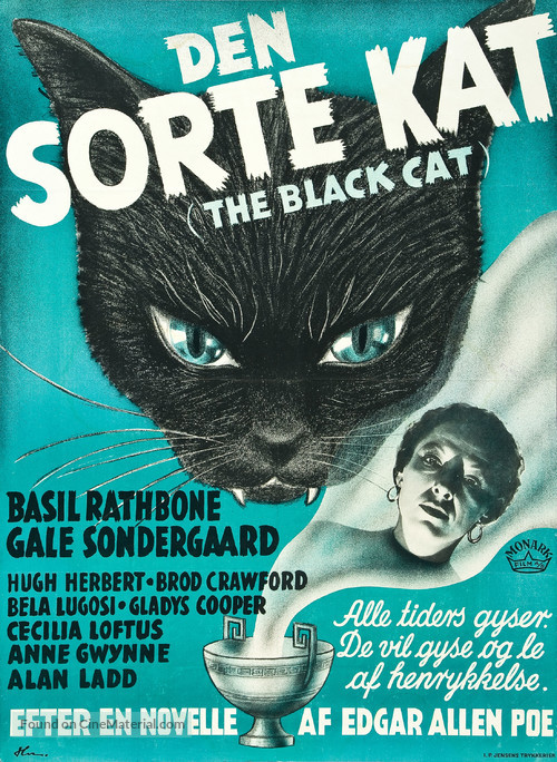 The Black Cat - Danish Movie Poster