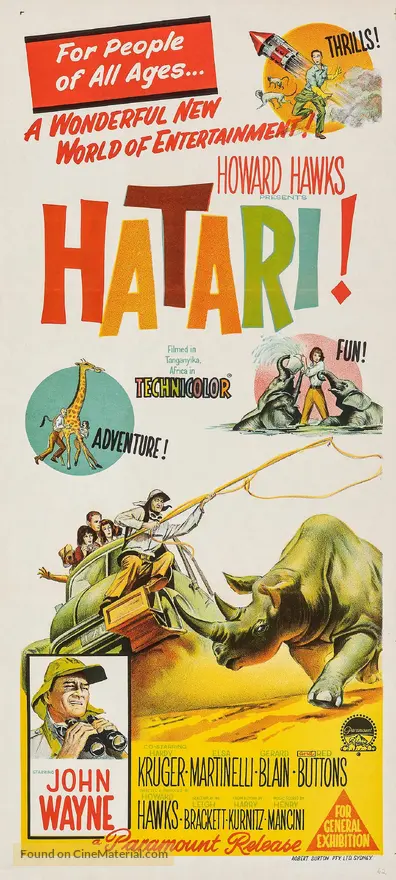 Hatari! (1962) Australian movie poster
