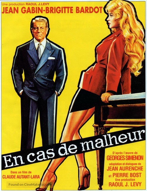 En cas de malheur - Belgian Movie Poster