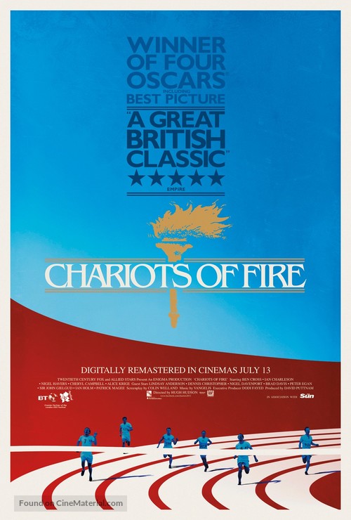 Chariots of Fire - British Re-release movie poster