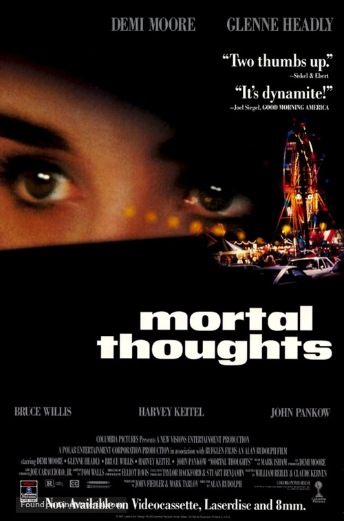 Mortal Thoughts - Video release movie poster